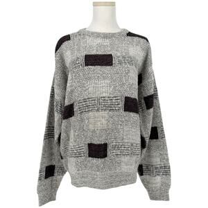 Vintage 1990s Lavane New York Chunky Knit Sweater Made in USA Men's M Winter